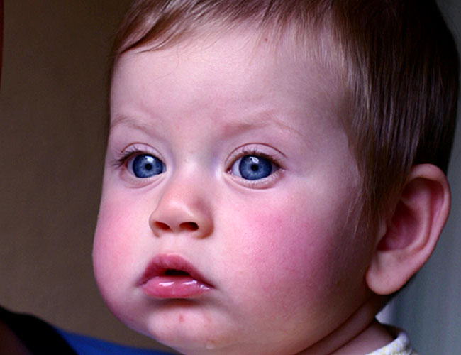 <B>Just Woke Up</B> When he wakes up from a nap, regardless of how short or long, David's cheeks are red and his face is puffy and has this dazed look on it. After a few minutes, he comes back to life and starts laughing and being his usual self but for those few moments he's this little boy who is utterly confused by his surroundings.