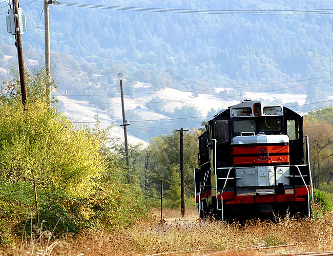 <b>Train</b><br>Another shot taken during our north PCH trip. We were driving down the street when I saw this scene and asked Jake to drive back just so I could take a photo. I hope you think it was worth it. Taken with the 70-200 f/4.