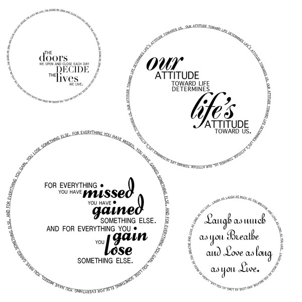 is some circular sayings.